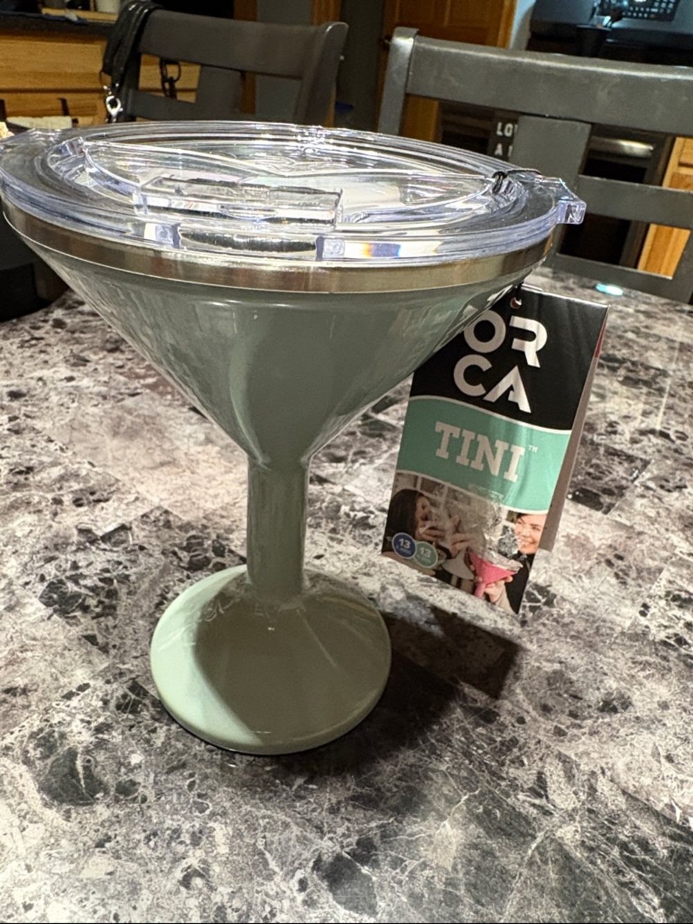 TINI Insulated Martini Glass - Sage Green by